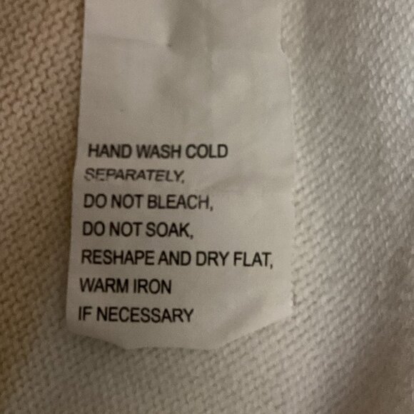 Jeanne Pierre Cotton Pocket Tunic Sweater Striped M Beige & White 92X - Picture 7 of 7